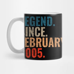 Legend since February 2005 Retro 2005 birthday shirt Mug